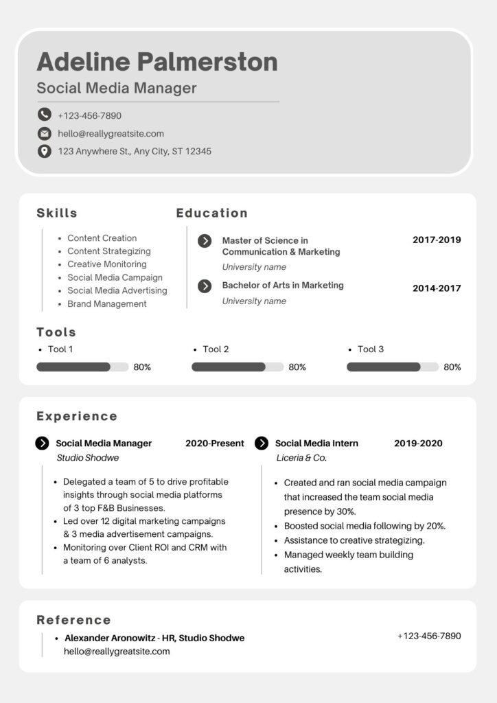 Balanced Resume Template