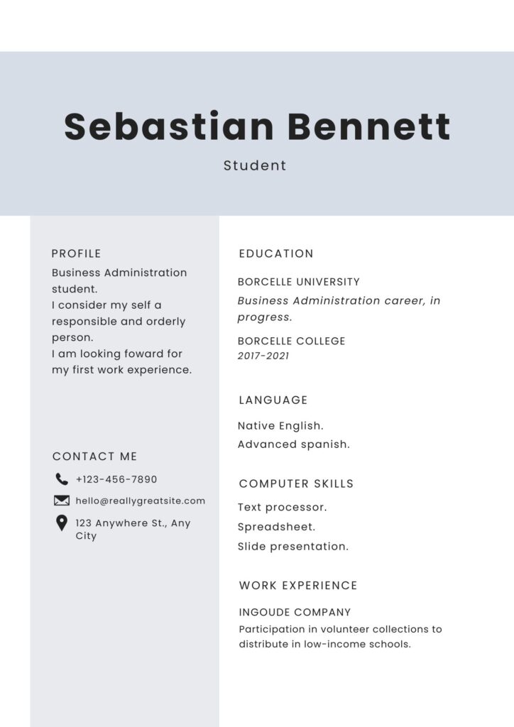 Minimalist Resume Template download resume templates in word format