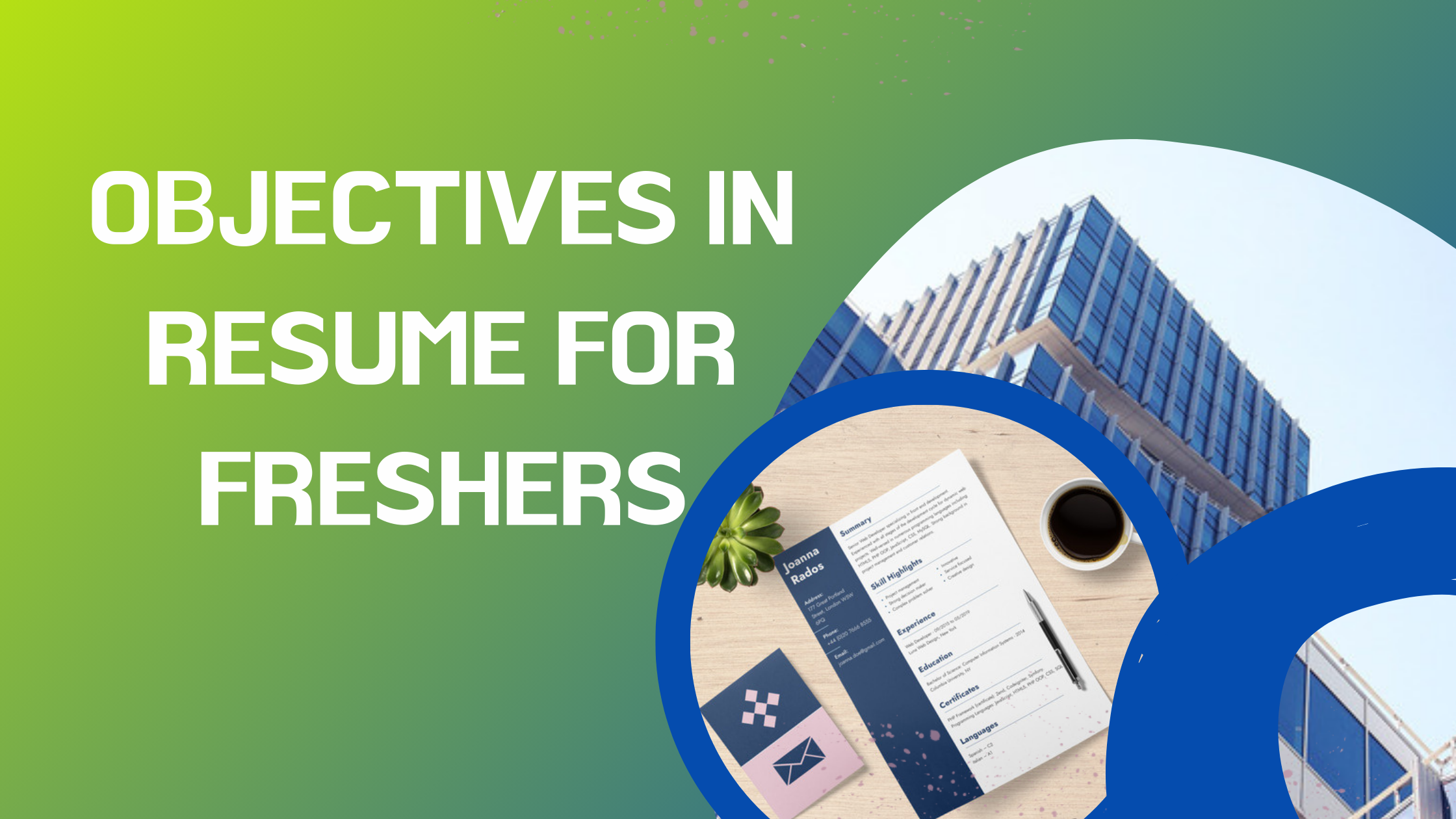 Objectives in resume for freshers